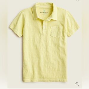 NWT Boys J.Crew Garment Dyed Polo Yellow Size Medium 8-9